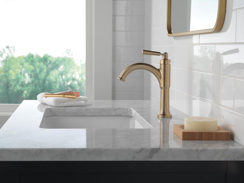 DELTA FAUCET Delta Faucet 535-CZMPU-DST Saylor Single Handle Bathroom Sink Faucet