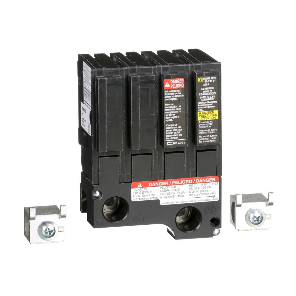 SCHNEIDER ELECTRIC Square D HOML2225 2-Pole 225 Amp Plug-On Circuit Breaker Sub Feed Lug