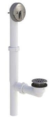 WATCO Watco 500-TQ-PVC-BN 500-TL Series 16 in. Plastic Trip Lever Drain in Brushed Nickel