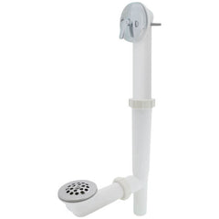WATCO Watco 500-TQ-PVC-BN 500-TL Series 16 in. Plastic Trip Lever Drain in Brushed Nickel