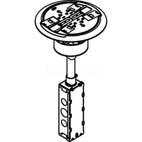 LEGRAND Wiremold RC4ATCBK Poke-Thru Assembly 20A - 8-1/4 in x 16-3/8 in