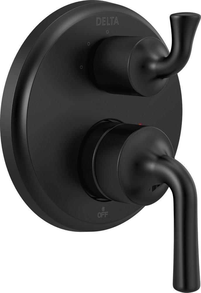 DELTA FAUCET Delta Faucet T24833-BL Kayra Two Handle Pressure Balancing Valve Trim in Matte Black