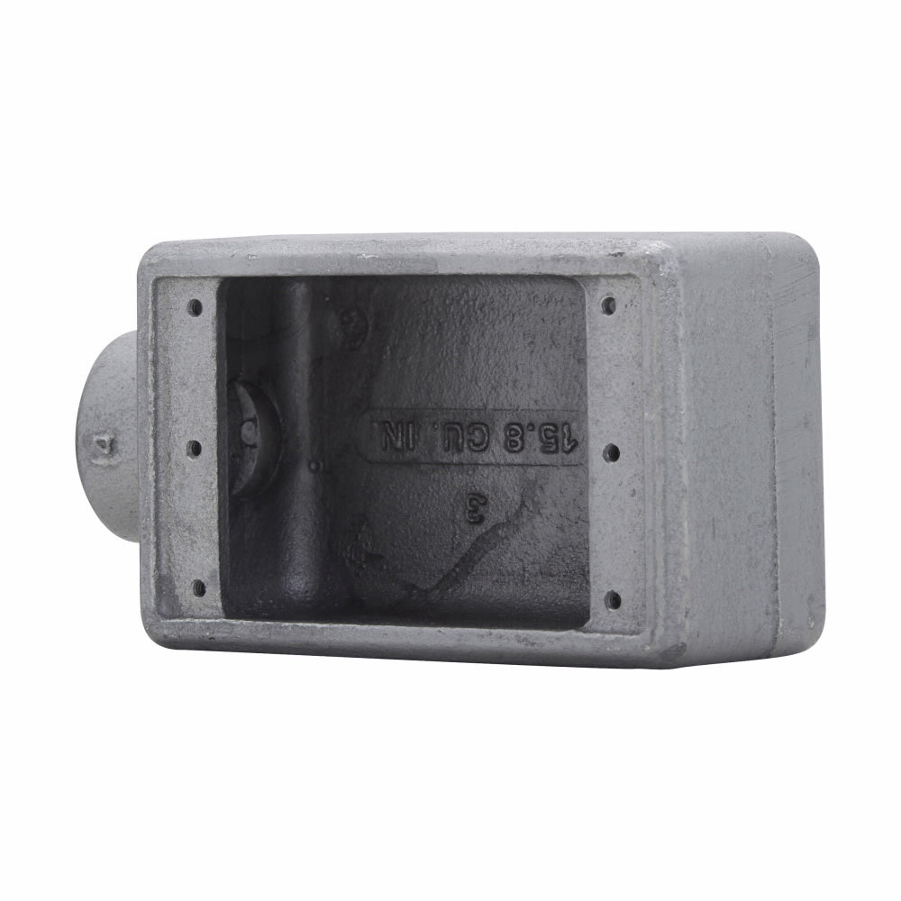 EATON Eaton FS1 Crouse-Hinds Condulet 1-Entry Shallow Device Box With Mounting Lug 1/2 In