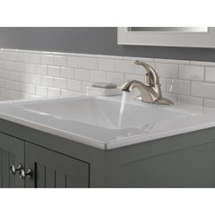 DELTA FAUCET Delta 520-SSPPU-DST Classic: Single Handle Centerset Bathroom Faucet in Stainless