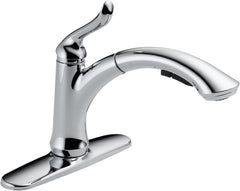 DELTA FAUCET Delta Faucet 4353-DST Linden Single Handle Pull-Out Kitchen Faucet Chrome 1.5 GPM