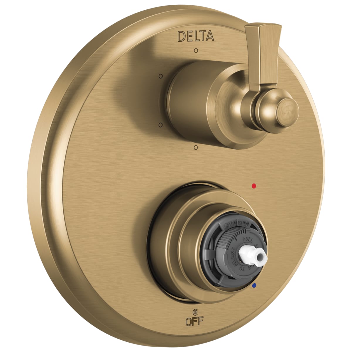 DELTA FAUCET Delta T24956-CZLHP Dorval Traditional 2-Handle Monitor 14 Series Valve Trim with 6 Setting Diverter