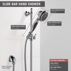 DELTA FAUCET Delta Faucet 57021 Slide Bar Handshower Chrome