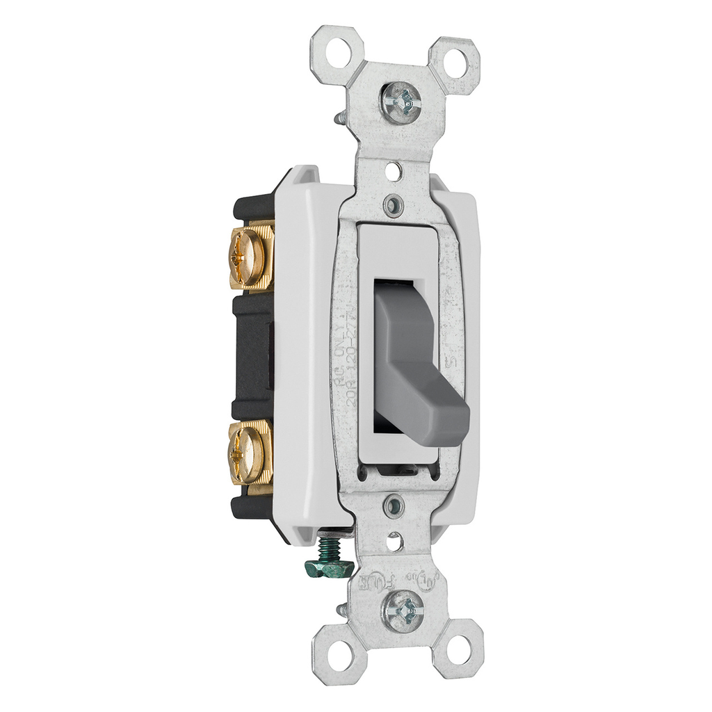 LEGRAND Pass & Seymour CSB20AC2GRY Construction 2pole Switch, 20A 120/277V - Gray