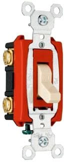 LEGRAND Pass & Seymour CSB20AC2GRY Construction 2pole Switch, 20A 120/277V - Gray