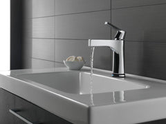 DELTA FAUCET Delta Faucet 574T-BL-DST Zura Single Handle Monoblock Bathroom Sink Faucet in Matte Black