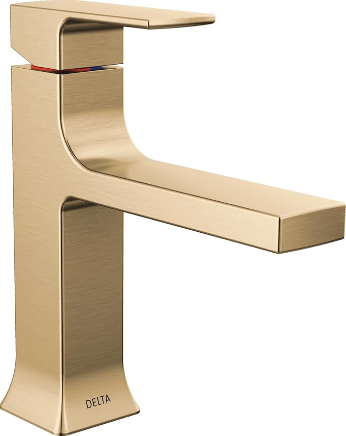 DELTA FAUCET DEL 537-CZMPU-DST Velum Bathroom Faucet 1 Hole Single Hole Bathroom Sink Faucet