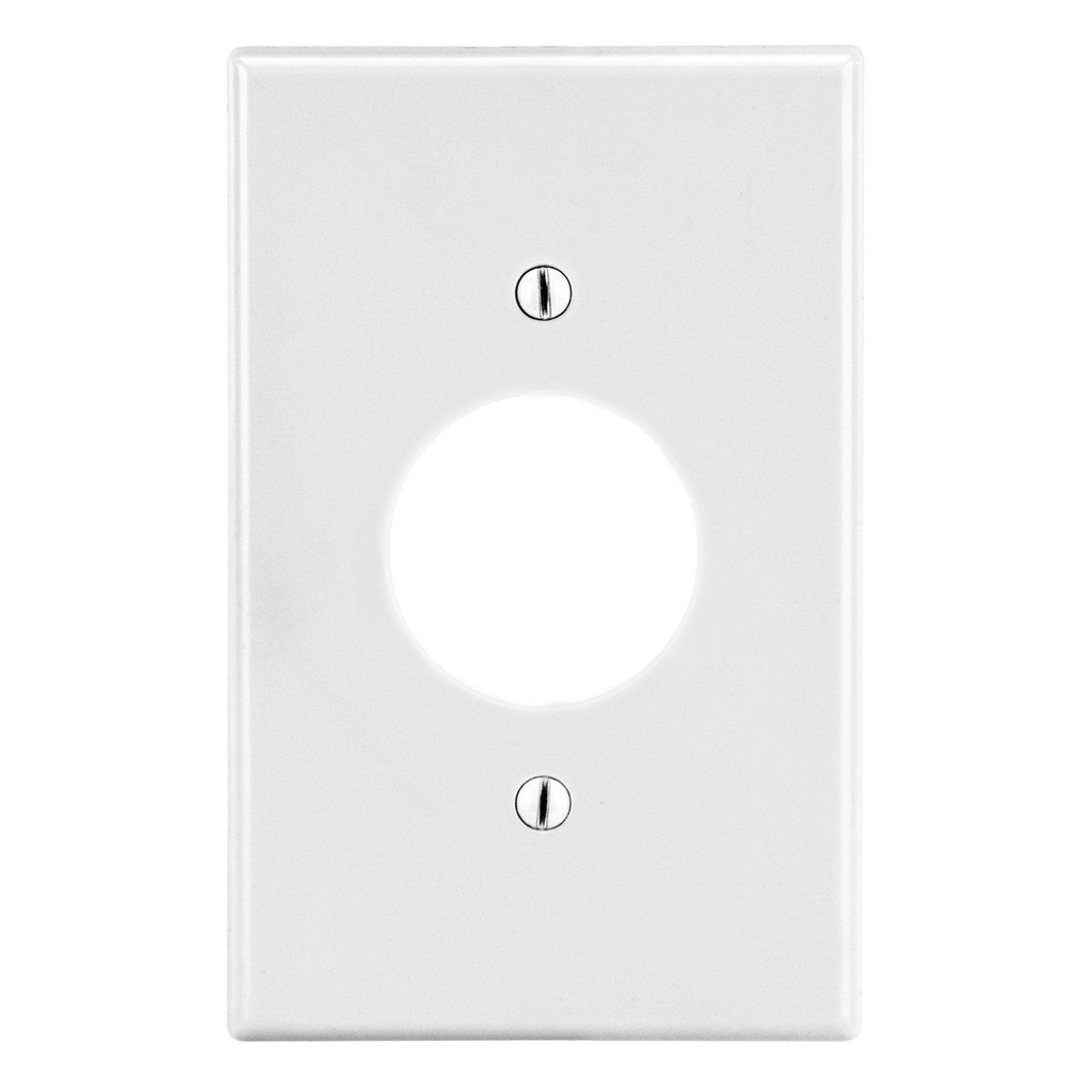 HUBBELL Hubbell PJ7W Wall Plate Mid-Size 1-Gang 1.40 in Opening White
