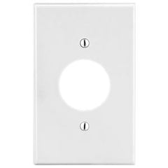 HUBBELL Hubbell PJ7W Wall Plate Mid-Size 1-Gang 1.40 in Opening White