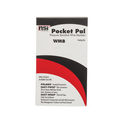 NSI INDUSTRIES NSI WMB-3 Pocket Pal Pre-Printed Wire Marker Book 6 inches x 3-1/4 inches Black on White