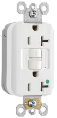 LEGRAND Legrand-Pass & Seymour PT2097HGW GFCI Receptacle 20 Amp 125 Volt Hospital Grade