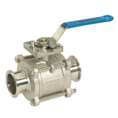 DIXON VALVE & COUPLING Dixon BV2CV-150CC-A 3-Piece 2-Way Encapsulated Ball Valve 1-1/2 in Clamp
