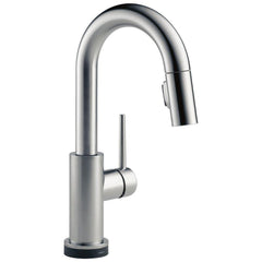 DELTA FAUCET Delta Faucet 9959T-AR-DST Trinsic Single Handle Pull Down Bar Faucet in Arctic Stainless