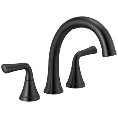 DELTA FAUCET Delta Faucet T2733-BL Kayra Roman Tub Faucet Trim Matte Black