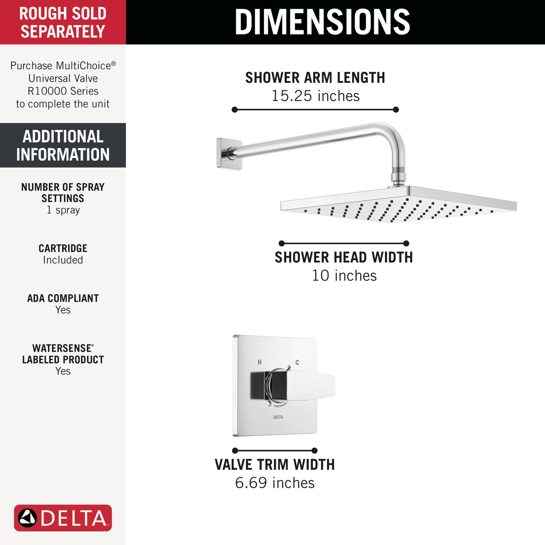 DELTA FAUCET Delta Faucet T14268-PP Monitor 14 series shower trim