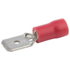 NSI INDUSTRIES NSI Industries M22-250-3V-S Male Disconnect Electro Tin-Plated Vinyl Insulation 0.25 in Stud Size 22 to 18 AWG Red 0.83 in L