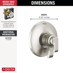 DELTA FAUCET Delta T17089-SS-PR Tetra Shower Valve Trim