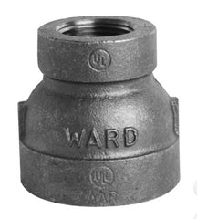 ASC ENGINEERED SOLUTIONS Ward 1DXE.BMC Reducing Pipe Coupling, 1-1/2 x 1/2 in, FNPT, 150 lb, Malleable Iron, Black