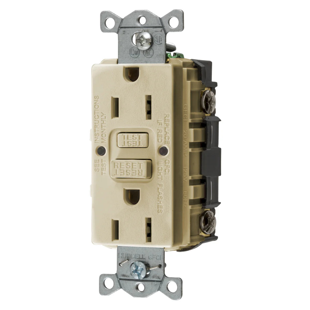 HUBBELL Hubbell GFRST15I 15A COM SLF-TST RCPT