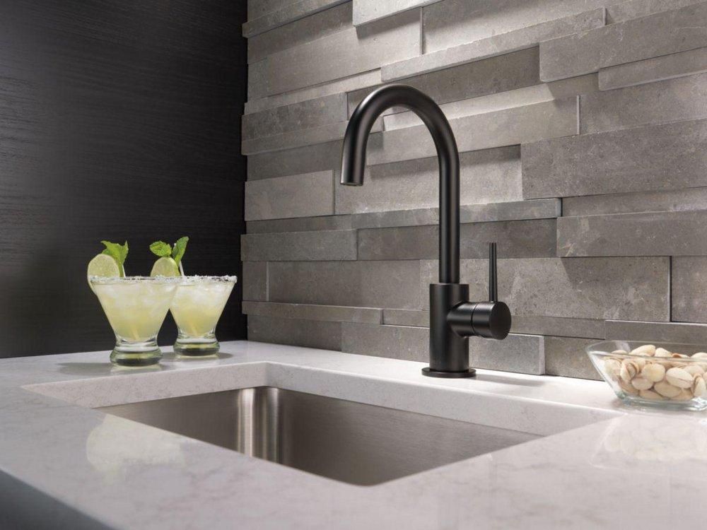 DELTA FAUCET Delta Faucet 1959LF-CZ Trinsic Single Handle Bar Faucet in Brilliance Champagne Bronze