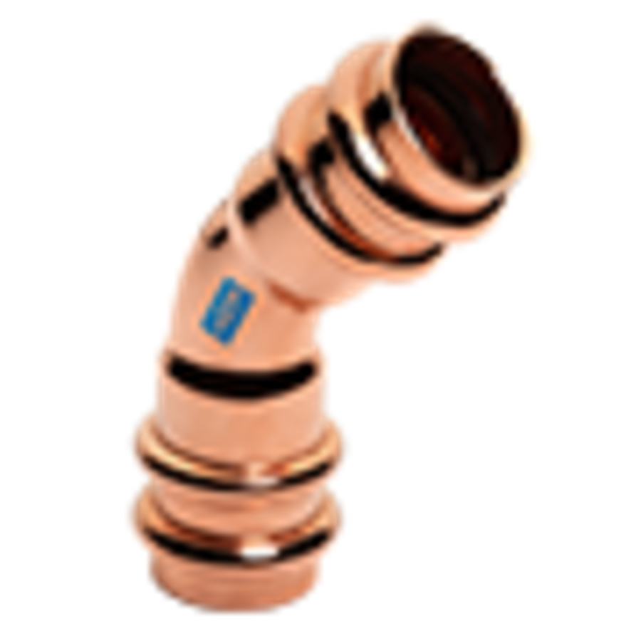 MUELLER STREAMLINE Mueller RP03012 ACR Press Copper 45 Elbow, 0.35 x 3/8 OD (P x P) Long Radius