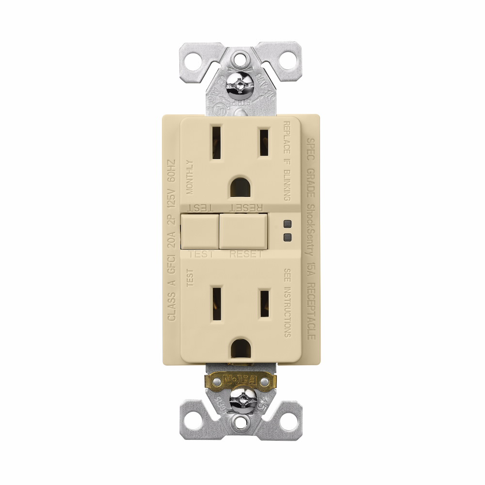 EATON Eaton SGF15V Arrow Hart Wiring GFCI Duplex Receptacle 15 Amp 125 VAC NEMA 5-15R
