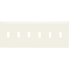 LEGRAND Pass & Seymour TP6-I 6-Gang TradeMaster Nylon Toggle Switch Wall Plate, Ivory