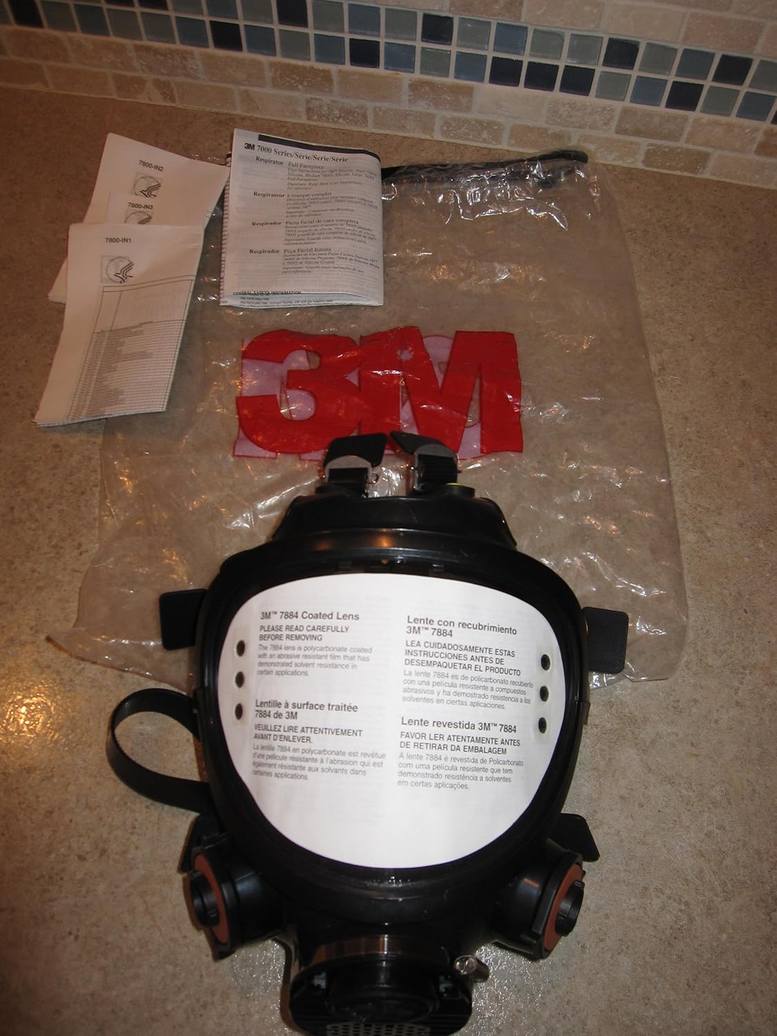 3M 3M 7800S-M Full Facepiece Reusable Respirator Medium Silicone