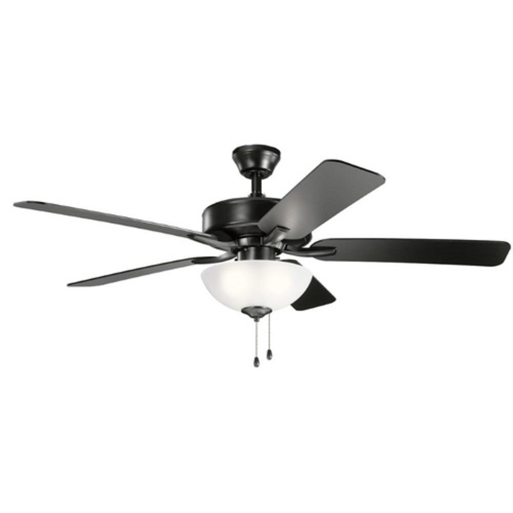 KICHLER Kichler Lighting 330017SBK Basics Pro Select Ceiling Fan 52W 5-Blade
