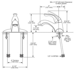 DELTA FAUCET Delta Faucet 501LF-HGMHDF Classic Single Handle Centerset Bathroom Sink Faucet in Chrome