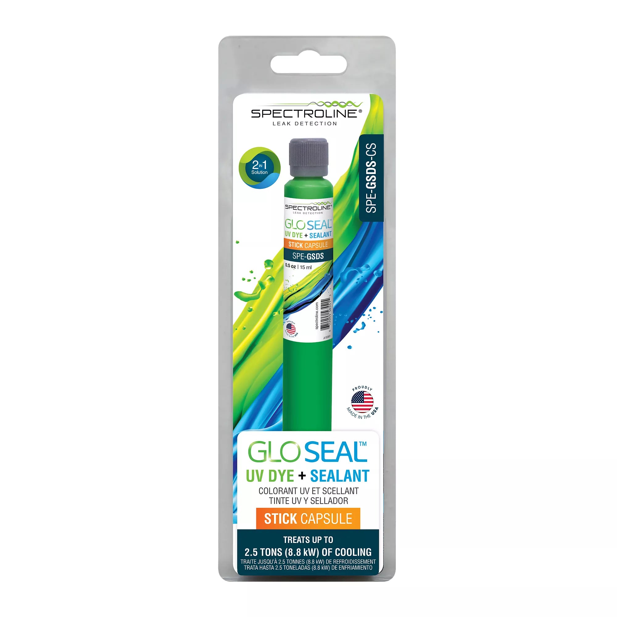 SPECTROLINE Spectroline SPE-GSDS-CS GLO Seal Fluorescent Dye + Sealant Stick Capsule