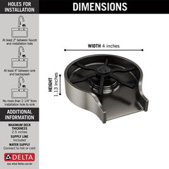 DELTA FAUCET Delta GR250-KS Metal Glass Rinser