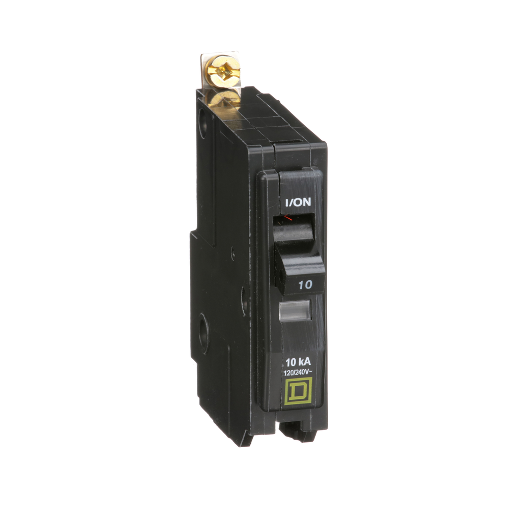 SCHNEIDER ELECTRIC Square D QOB110 Miniature Circuit Breaker 10A 120.240V 1Ph Bolt-On