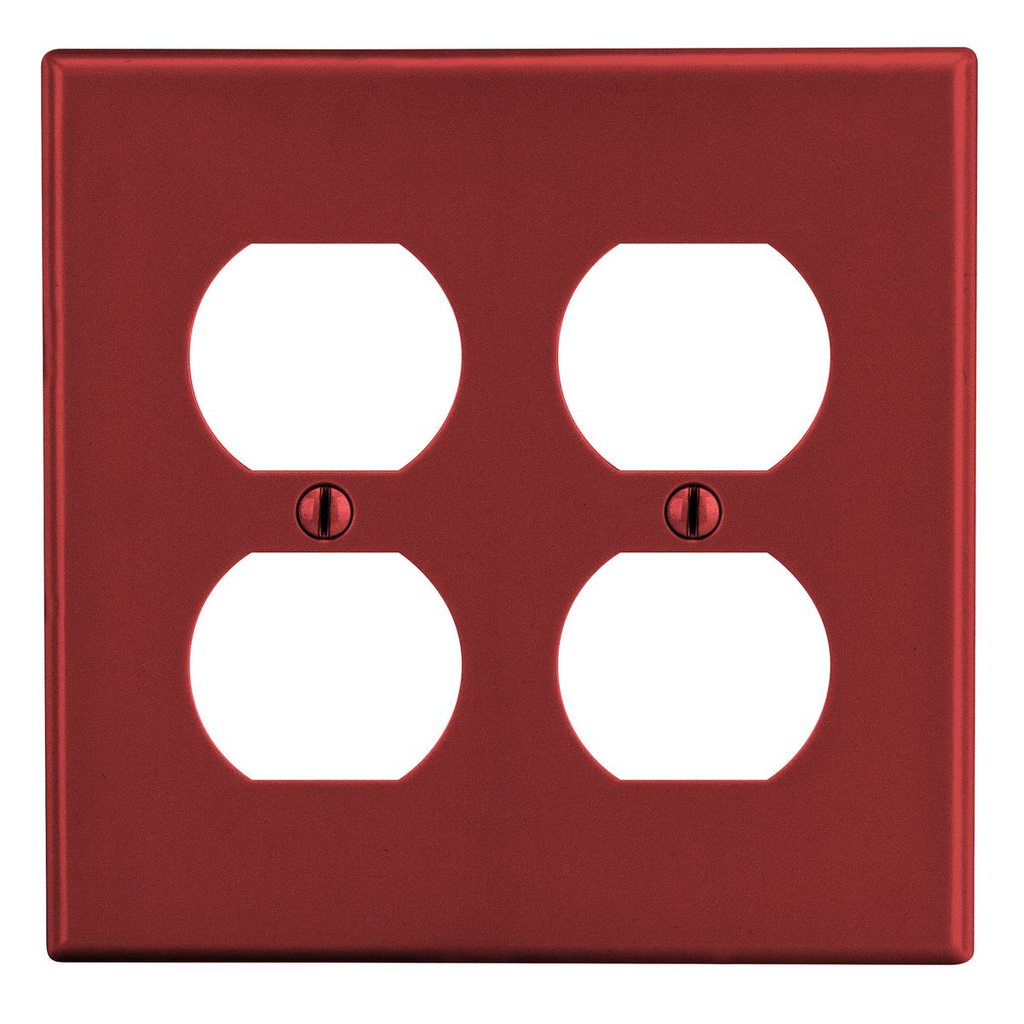 HUBBELL Hubbell Wiring Device-Kellems P82R HWDK P82R Wallplate, 2-G, 2) DUP, R