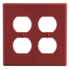 HUBBELL Hubbell Wiring Device-Kellems P82R HWDK P82R Wallplate, 2-G, 2) DUP, R