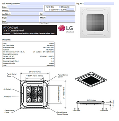 LG LG PT-QAGW0 Multi F Four-Way Ceiling Cassette Grille