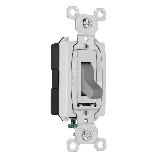 LEGRAND Legrand Pass & Seymour CSB20AC1-GRY Hard Use Specification Grade Switch Gray