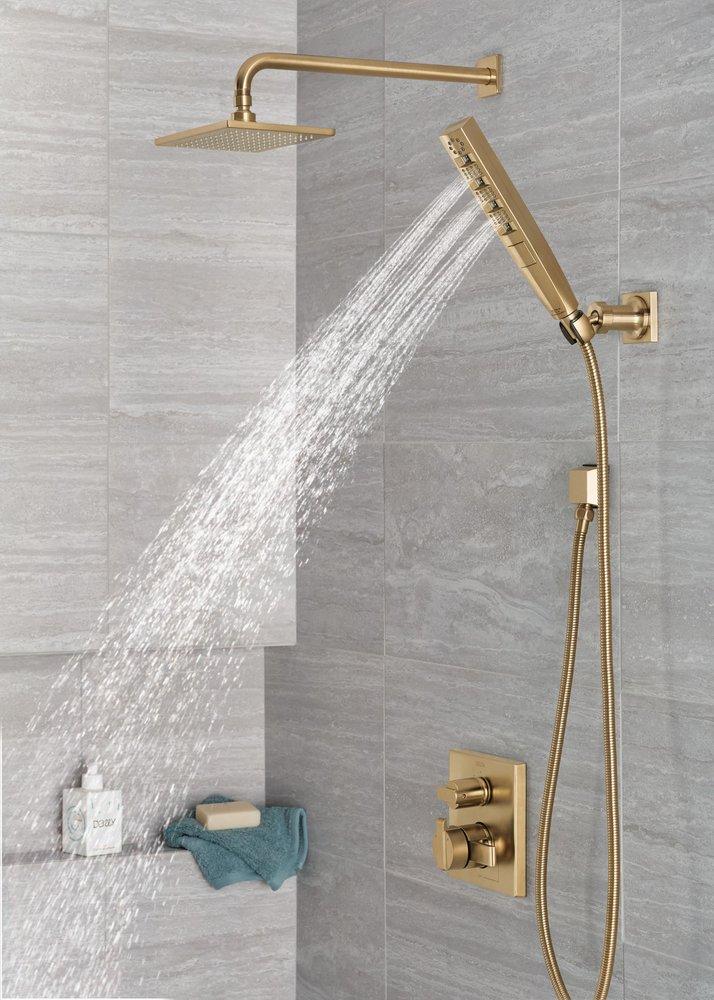 DELTA FAUCET Delta Faucet T27867-CZ Ara Two Handle Pressure Balancing Valve Trim in Brilliance Champagne Bronze
