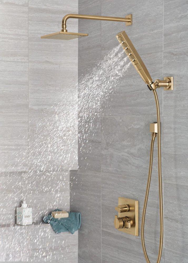 DELTA FAUCET Delta Faucet T27867-CZ Ara Two Handle Pressure Balancing Valve Trim in Brilliance Champagne Bronze