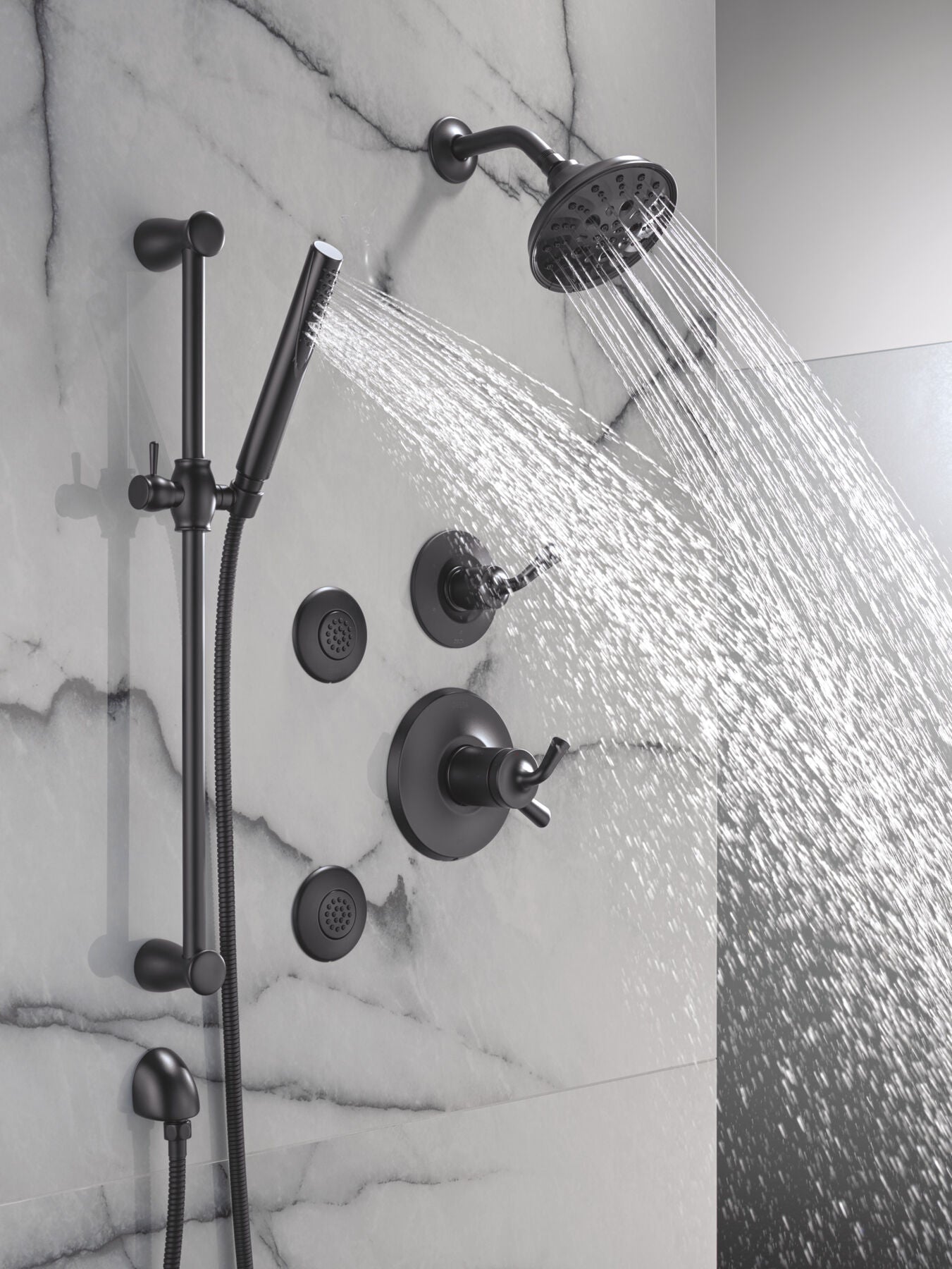 DELTA FAUCET DELTA FAUCET 57085-BL Compel Slide Bar Hand Shower