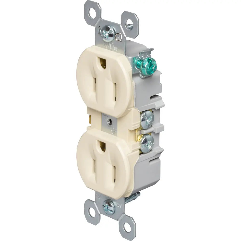 LEGRAND Pass & Seymour 3232SI TradeMaster Self-Grounding Duplex Receptacle 15A 125VAC