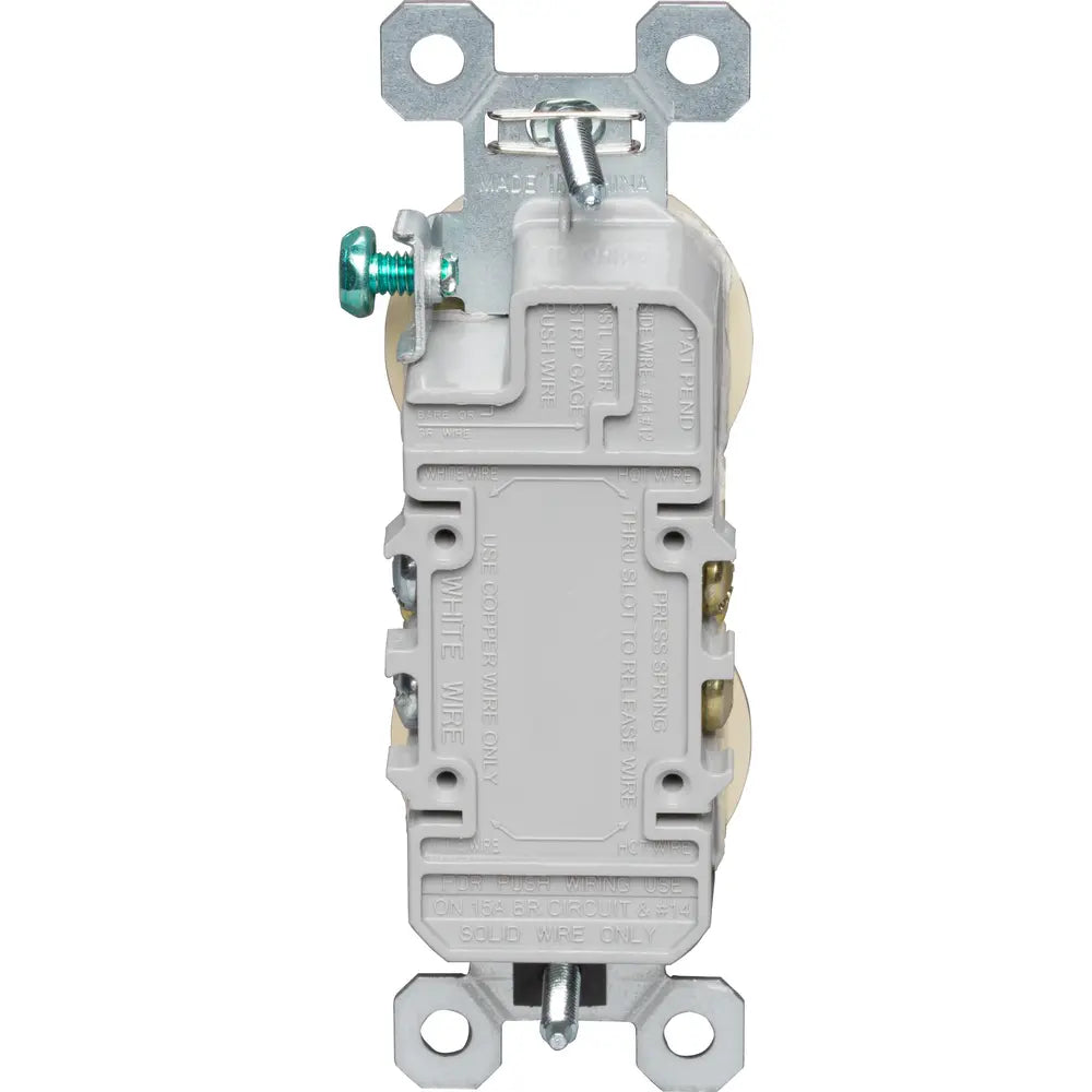 LEGRAND Pass & Seymour 3232SI TradeMaster Self-Grounding Duplex Receptacle 15A 125VAC