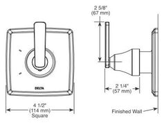 DELTA FAUCET Delta Faucet T11864-RB Ashlyn Diverter Trim 3-Setting 2-Port