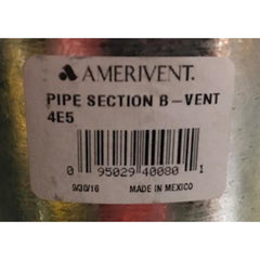 HART & COOLEY HART & COOLEY 4E5 Type B Gas Vent Pipe 4 in x 5 ft