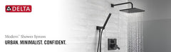 DELTA FAUCET Delta Faucet 342701-BL Modern Raincan Shower System Matte Black