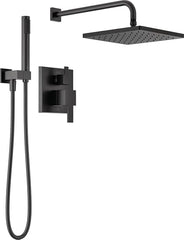 DELTA FAUCET Delta Faucet 342701-BL Modern Raincan Shower System Matte Black